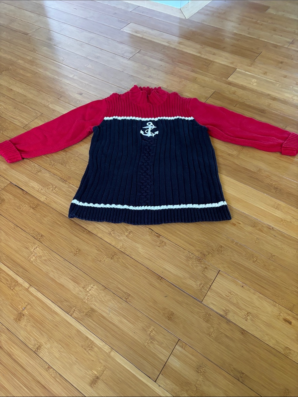 Vintage Ramie Cotton Blend Nautical Sweater